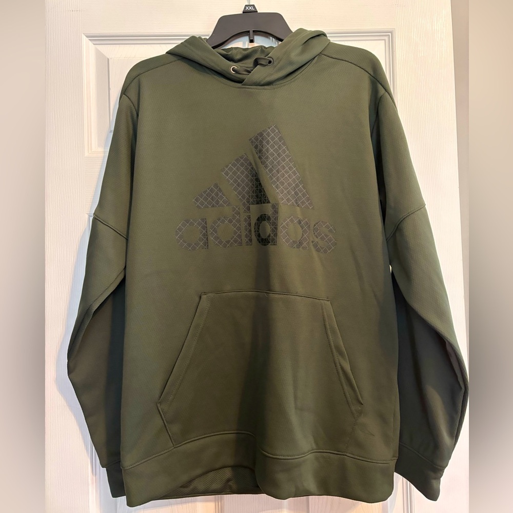 ADIDAS Army green Hoodie Men’s Sz. L